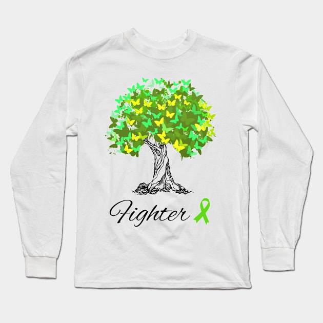 Raising Support & Awareness Fighter Tree With Butterflies Long Sleeve T-Shirt by MerchAndrey